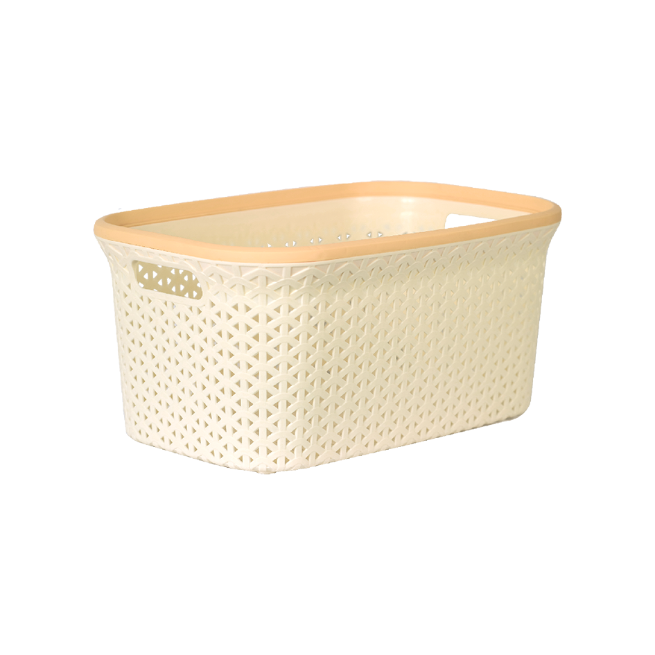 Корзина для белья "Плетёнка" 40л прямоугольная без крышки (5 шт./уп.)