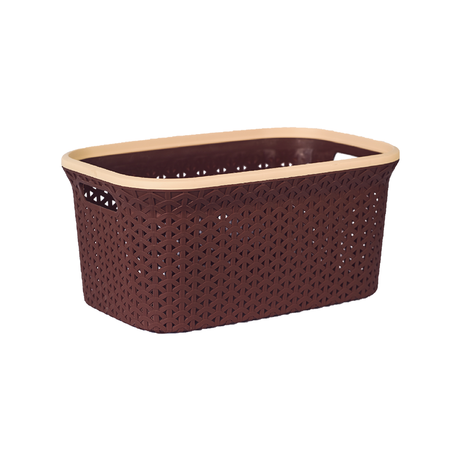 Корзина для белья "Плетёнка" 40л прямоугольная без крышки (5 шт./уп.)