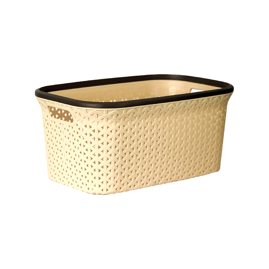 Корзина для белья "Плетёнка" 40л прямоугольная без крышки (5 шт./уп.)