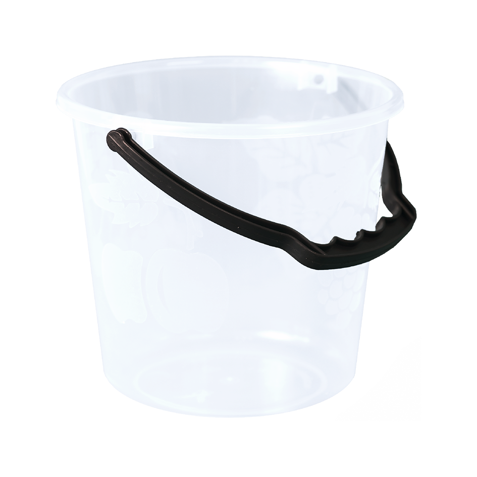 Ведро "Фруктовое" 5л прозрачное (10 шт./уп.)