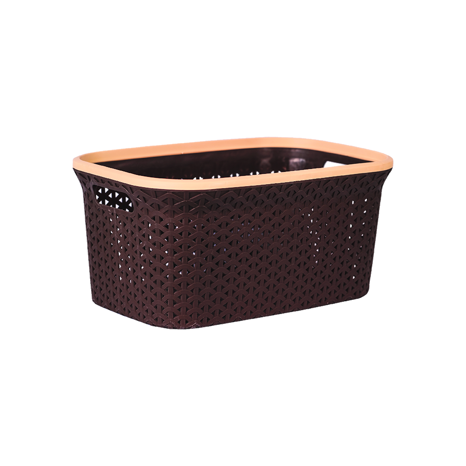 Корзина для белья "Плетёнка" 40л прямоугольная без крышки (5 шт./уп.)