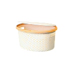Корзина для белья &quot;Плетёнка&quot; 20л овальная с крышкой (5 шт./уп.)